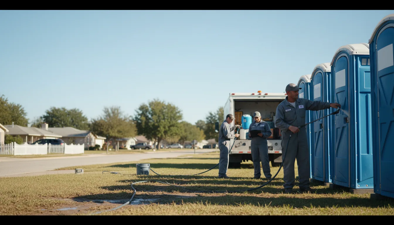 Long-Term Portable Toilet Rental in Bleiblerville, TX near me
